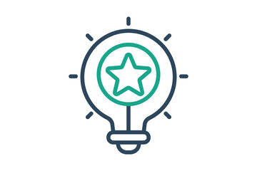 Inspiration icon. line icon style. icon related to brand. business elements vector illustration