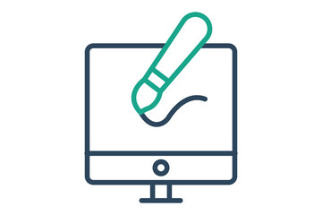 Design icon. line icon style. icon related to brand. business elements vector illustration
