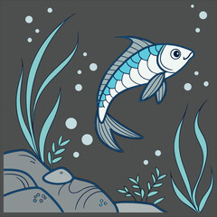 fish cartoon vector
