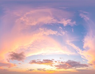 Sunset cloudscape panorama