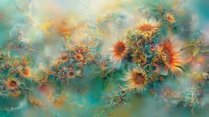 watercolor botanical Tulip flowers texture template background.Elegant wedding invitation card background . Minimal hand painted Design for wedding or Valentine's Day