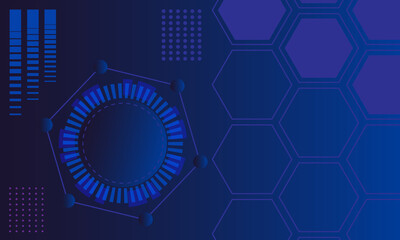 Geometric hexagon abstract background with simple polygonal elements. Medical, business, technology or science design.
