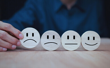 Concept a bad review, bad service, dislike, bad quality, low rating. Customer Experience...