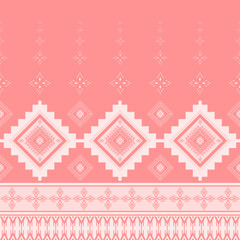 Geometric Ethnic Textile Design for Fabric and Decorative Applications