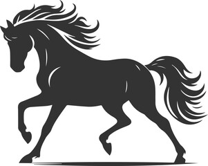 Black horse artwork drawing animal vector silhouette