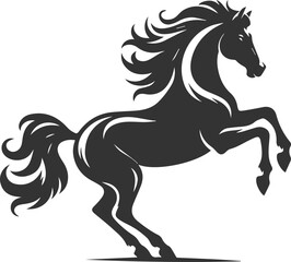 Black horse artwork drawing animal vector silhouette