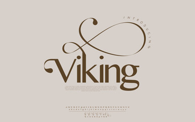 Viking, abstract fashion font alphabet minimal modern urban fonts for logo brand etc typography typeface
