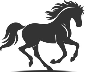 Black horse artwork drawing animal vector silhouette