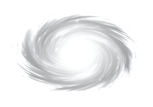 Abstract white vortex swirl on black background design element, On Transparent Background