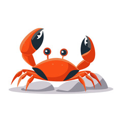 Crab Mascot Character Vector Illustration