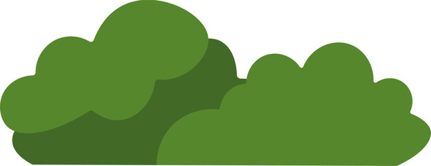 Obraz premium Minimalist Bush Clipart – Nature Element
