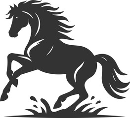 Black horse artwork drawing animal vector silhouette