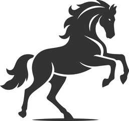 Black horse artwork drawing animal vector silhouette