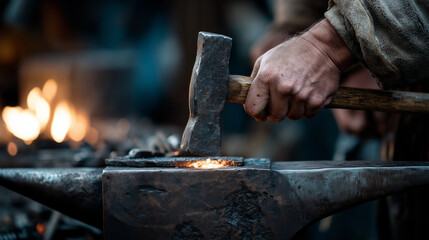 blacksmith at work