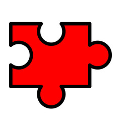 Puzzle Piece Vector Filled Icon Design