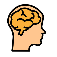 Brain Vector Filled Icon Design