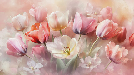 watercolor botanical Cosmos flowers texture template background.Elegant wedding invitation card background . Minimal hand painted Design for wedding or Valentine's Day