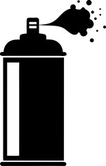 Spray Paint Can Silhouette Vector Illustration 