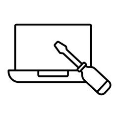 Laptop Repair outline icon