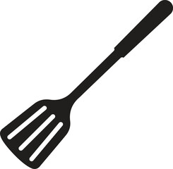 kitchen spatula icon in black flat glyph, filled style isolated on white background