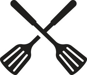 kitchen spatula icon in black flat glyph, filled style isolated on white background