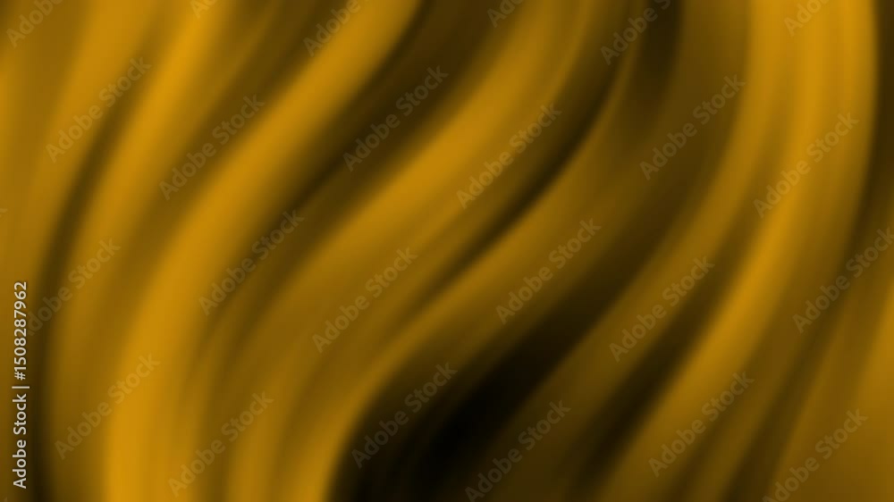 Poster golden and black abstract waves blend smoothly, creating a dynamic and luxurious flowing background,