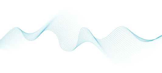 Abstract music wave element for design. Vector illustration of smooth motion dynamics. EPS 10.