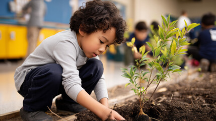 young man in the garden