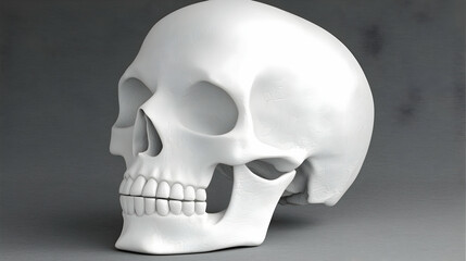 Obraz premium Detailed 3d Rendered Human Skull