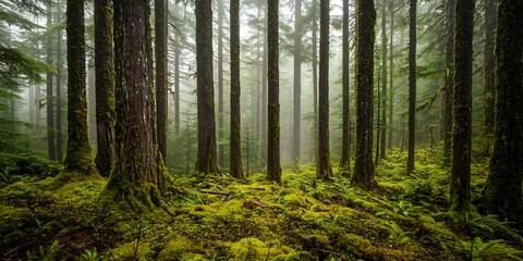 forest in the morning