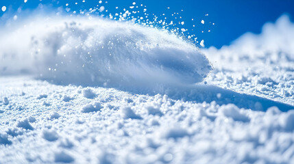 White snow texture background close up view of snowdrift in sunlight