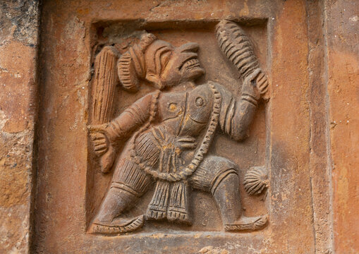 Relief from Pancha Ratna Govinda hindu temple, Rajshahi Division, Puthia, Bangladesh