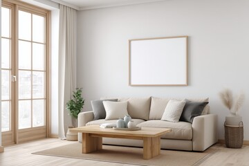 Cozy living room interior design modern apartment photograph minimalistic environment natural light home concept