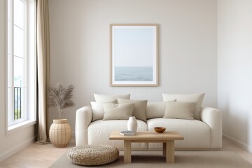Modern living room interior design minimalistic style cozy environment natural light contemporary concept