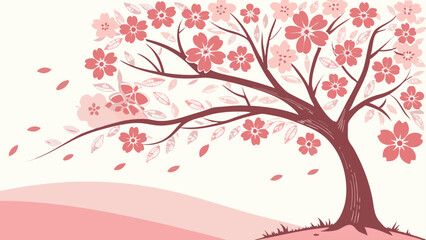 pink-tree-vector-poster