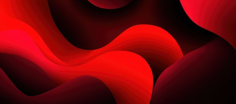 Abstract red and dark red flowing shapes