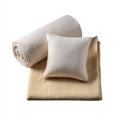 Textile home decor arrangement cozy living room product display comfortable setting close-up aesthetic design