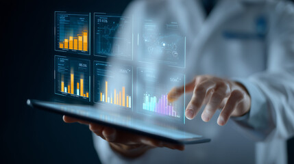 tablet pc with world map