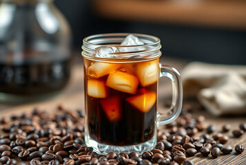 A chilled caffeine drink served in a trendy jar for modern coffee lovers