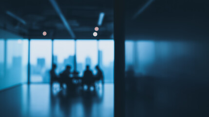 Strategic Minds at Work: A group of professionals convene around a table in a modern corporate setting. The image embodies collaboration, insight, and the dynamics of group decision-making.