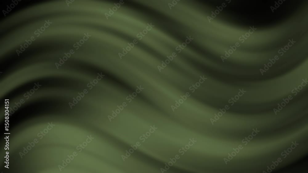 Poster abstract dark green smooth waves create a soft gradient background with flowing lines and subtle sha