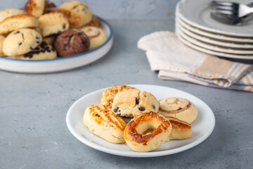 Turkish homemade sweet and savory cookies - tatli tuzlu kurabiye - kuru pasta