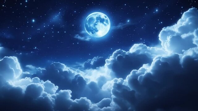 night sky with moon design