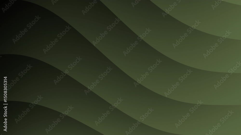 Poster abstract dark green wavy lines create a smooth, modern background with a subtle gradient effect, abs