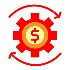 Budget Adjustment Vector Flat Icon Design