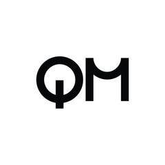 QM monogram logo design letter text name symbol monochrome logotype alphabet character simple logo