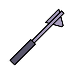 Dental Explorer Probe Icon Vector: Tooth Examination, Oral Health, Dentistry Instrument. Editable Filled Symbol for Dentist, Clinic, and Hygiene Services