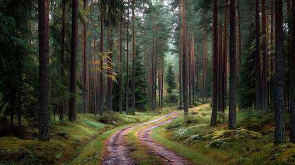 Fototapeta premium road in the woods
