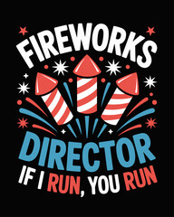 Fireworks tshirt design for 4th of july