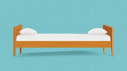 Vector trundle bed icon, minimal flat design